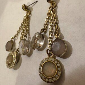 Elegant pink and Gold Earrings